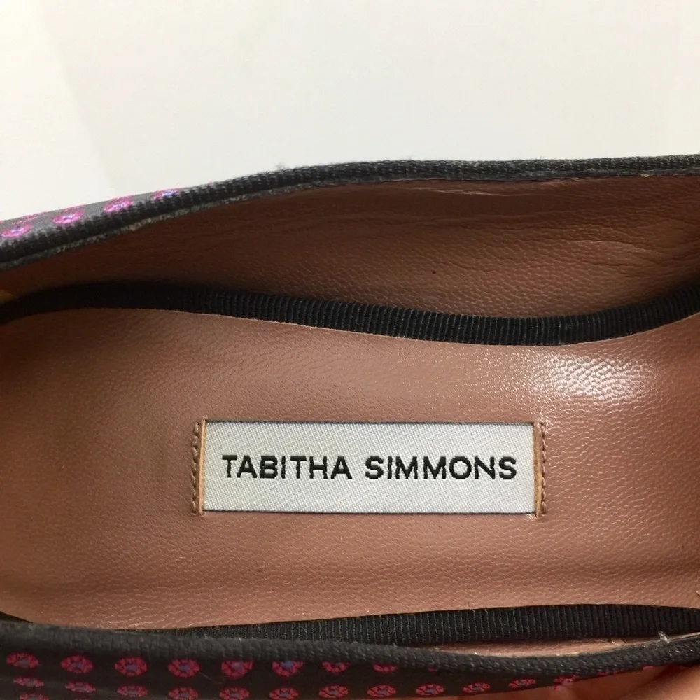 Tabitha Simmons Frida Necktie Silk Checker Pump Heels Size 8